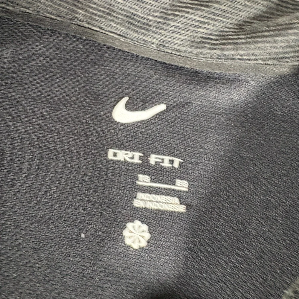 Nike Polo Shirt Mens XL Gray Wake Forest NCAA Dri-FIT Striped Short Sleeve